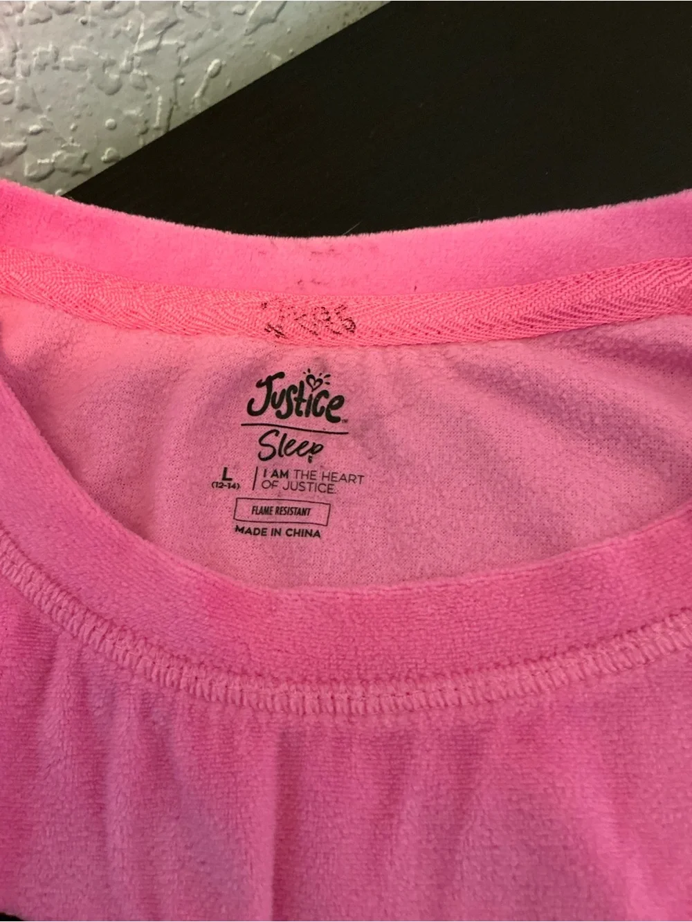 Justice Pink Long Sleeve Shirt with Penguin and Light Graphic